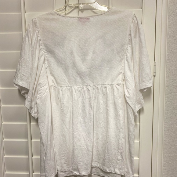 Knox Rose White Blouse with Navy Embroidery XL - Picture 3 of 7